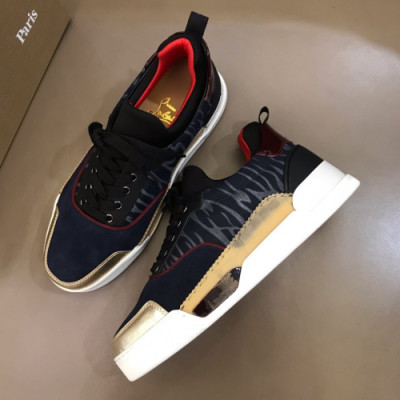 Christian Loubutin 2019 Mens Suede Leather Sneakers  - 크리스챤루부탱 남성 스웨이드 레더 스니커즈 Btin0065x.Size(240 - 275).골드