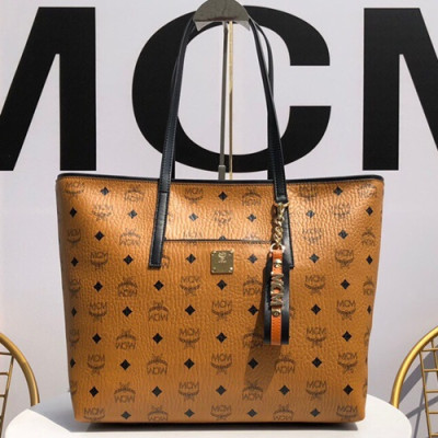 MCM Anya Visetos Tote Shoulder Shopper Bag,30cm - 엠씨엠 여성용 Anya 비세토스 토트 숄더 쇼퍼백 MCMB0237, 30cm,브라운