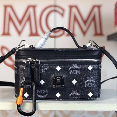 MCM 2019 Visetos Tote Shoulder Bag,20cm - 엠씨엠 2019 여성용 비세토스 토트 숄더백 MCMB0275, 20cm,블랙