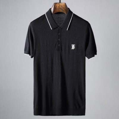 Burberry 2019 Mens Logo Polo Short Sleeved Tshirt - 버버리 남성 로고 폴로 반팔티 Bur0830x.Size(m - 3xl).2컬러(블랙/화이트)