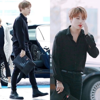 Thom Browne 2019 Leather Clutch Bag ,30/33cm - 톰브라운 2019 레더 남여공용 클러치백 THOB0078,30/33cm,블랙 - 하성운