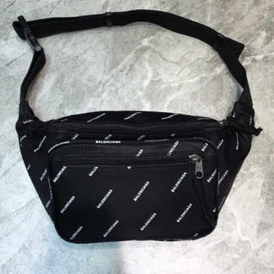 Balenciaga 2019 Canvas Belt Bag,31CM - 발렌시아가 2019 캔버스 남여공용 벨트백,BGB0313,31CM,블랙