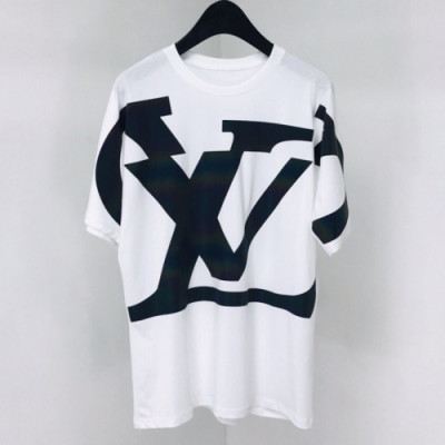 Louis vuitton 2019 Mens Logo Crew-neck Short Sleeved Tshirt - 루이비통 남성 로고 크루넥 반팔티 Lou01124x.Size(s - 2xl).화이트