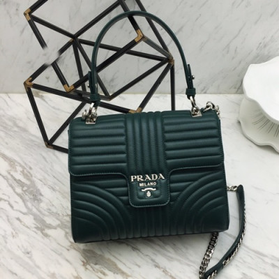 Prada 2019 Tote Shoulder Bag,26cm - 프라다 2019 여성용 토트 숄더백 ,PRAB0041,26cm,그린