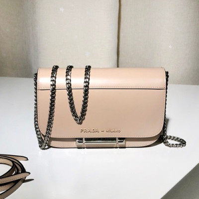 Prada 2019 Sybille Chain Shoulder Bag,20cm - 프라다 2019 시빌레 여성용 체인 숄더백 ,1BD170-3,20cm,연핑크