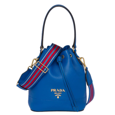 Prada 2019 Leather Bucket Tote Shoulder Bag,25cm - 프라다 2019 레더 버킷 토트 숄더백 ,1BE018-1,25cm,블루