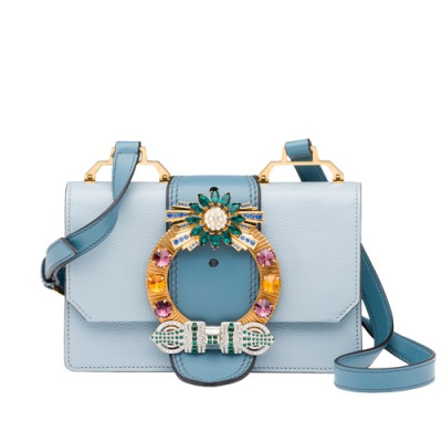 MiuMiu 2019 Lady Shoulder Cross Bag,23cm - 미우미우 2019 레이디 숄더 크로스백,5BH609 , MIUB0006, 23cm,블루