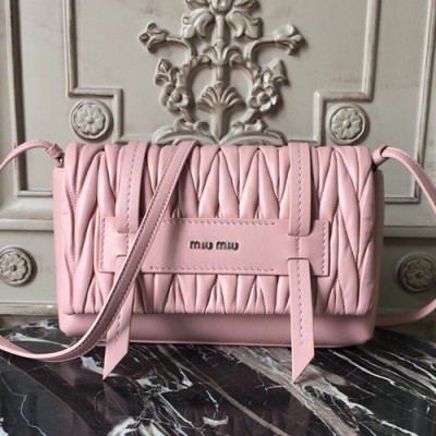 MiuMiu 2019  Matelasse Grace Lux Shoulder Cross Bag,25cm - 미우미우 2019 마틀라세 그레이스 럭스 숄더 크로스백,5BD076 , MIUB0169 , 25cm,핑크