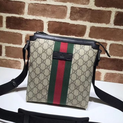 Gucci 2019 GG Messenger Shoulder Bag,22CM - 구찌 2019 GG 남성용 메신저 숄더백 471454,GUB0595,22CM,브라운