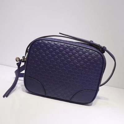Gucci 2019 Microssima Leather Shoulder Bag,22CM - 구찌 2019  마이크로시마 레더 숄더백 449413,GUB0600 ,22cm,네이비