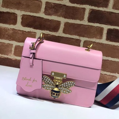 Gucci Queen Margaret Leather Shoulder Bag,25CM - 구찌 퀸 마가렛 레더 숄더백 476542,GUB0607,25cm,핑크
