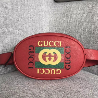 Gucci 2019 Logo Leather Belt Bag,18CM - 구찌 2019 로고 레더 벨트백 ,GUB0643,18CM,레드