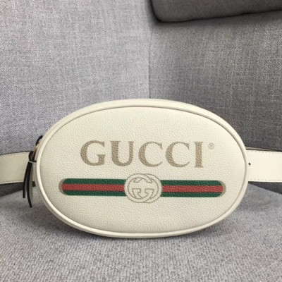 Gucci 2019 Logo Leather Belt Bag,18CM - 구찌 2019 로고 레더 벨트백 ,GUB0644,18CM,화이트