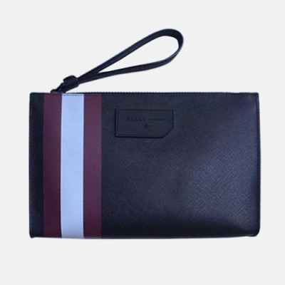 Bally 2019 Leather Clutch Bag,26cm  - 발리 2019 레더 남성용 클러치백  BALB0028,26cm,블랙