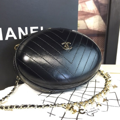 Chanel 2019 Leather Chain Shoulder Cross Bag  ,13.5CM - 샤넬 2019  레더 체인 숄더 크로스백 CHAB0716,13.5CM,블랙