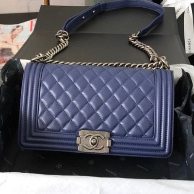 Chanel 2019 Leboy Chain Shoulder Bag,25CM - 샤넬 2019 르보이 체인 숄더백  67086 - CHAB0759,25CM,네이비