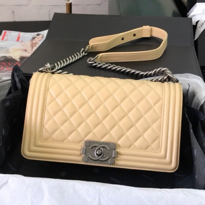 Chanel 2019 Leboy Chain Shoulder Bag,25CM - 샤넬 2019 르보이 체인 숄더백  67086 - CHAB0768,25CM,베이지