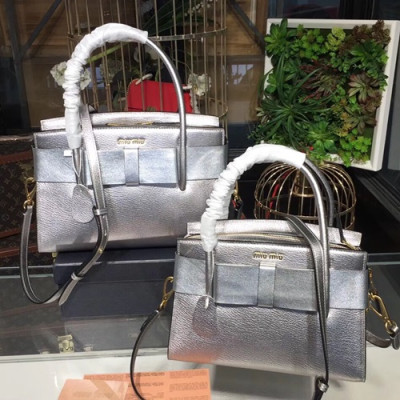 MiuMiu 2019 Women Tote Shoulder Bag ,26 / 29cm - 미우미우 2019 여성용 토트 숄더백,5BA056 / 5BA055, MIUB0267 , 26/29cm,실버