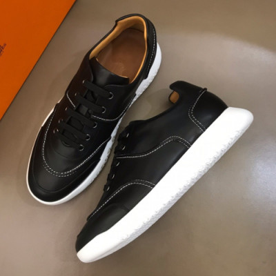 Hermes 2019 Mens Parfunms Business Leather Sneakers - 에르메스 남성 비지니스 레더 스니커즈 Her0292x.Size(240 - 270).블랙