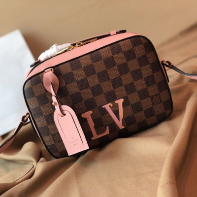 Louis Vuitton 2019 Saintonge Camera Shoulder Bag,22cm - 루이비통 2019 생통주 카메라 숄더백 M43555,LOUB1365 ,22cm,브라운+핑크