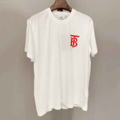 [매장판]Burberry 2019 Mm/Wm Logo Cotton Short Sleeved Tshirt - 버버리 남자 로고 코튼 반팔티 Bur0834x.Size(xxs - xl).화이트