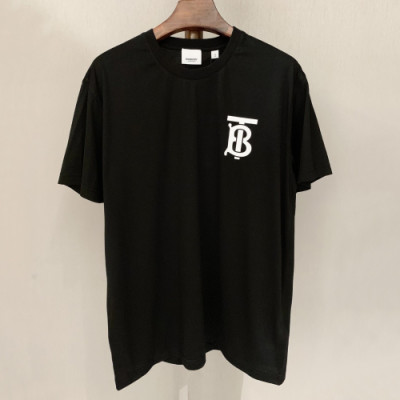 [매장판]Burberry 2019 Mm/Wm Logo Cotton Short Sleeved Tshirt - 버버리 남자 로고 코튼 반팔티 Bur0835x.Size(xxs - xl).블랙
