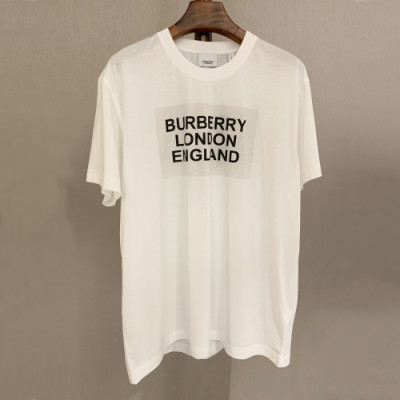 [매장판]Burberry 2019 Mm/Wm Logo Cotton Short Sleeved Tshirt - 버버리 남자 로고 코튼 반팔티 Bur0836x.Size(xxs - xl).화이트