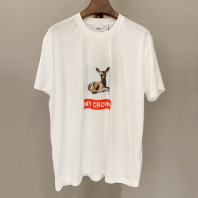 [매장판]Burberry 2019 Mm/Wm Logo Cotton Short Sleeved Tshirt - 버버리 남자 로고 코튼 반팔티 Bur0839x.Size(xs - xl).화이트