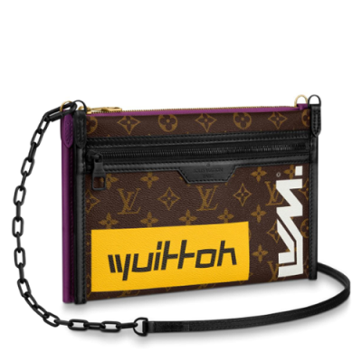 Louis Viutton 2019 Monogram Flap Messenger Shoudler Cross Bag ,27cm - 루이비통 2019 모노그램 플랩 메신저 숄더 크로스백 M44640,LOUB1383 ,27cm,브라운+퍼플