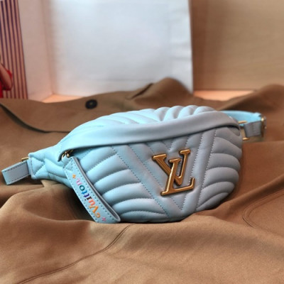 Louis Vuitton 2019 Leather BUMBAG,37cm - 루이비통 2019 레더 여성용 범백 M63750,LOUB1400, 37cm ,스카이블루