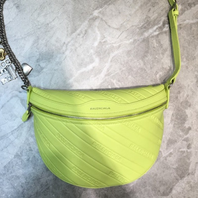 Balenciaga 2019 Leather  Belt Bag ,27CM - 발렌시아가 2019 남여공용 레더 벨트백,BGB0319,27CM,라임