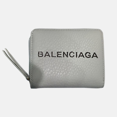 Balenciaga 2019 Leather Wallet.11.5cm - 발렌시아가 2019 레더 남여공용 월릿 BGW0018.11.5cm,화이트