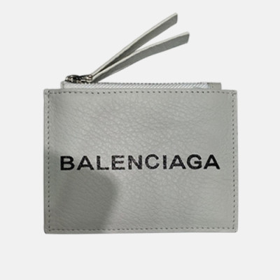 Balenciaga 2019 Leather Card Purse,11.5cm - 발렌시아가 2019 레더 남여공용 카드 퍼스 BGW0019,11.5CM.화이트