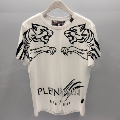 Philipp Plein 2019  Mens Logo Cotton Short Sleeved Tshirt - 필립플레인 남성 로고 코튼 반팔티 Phi0052x.Size(m - 3xl).화이트