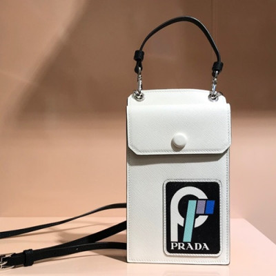 Prada 2019 Leather Shoulder Bag / Phone Bag ,19CM - 프라다 2019 레더 남여공용 숄더백 / 폰백,1DH068-5,19CM,화이트