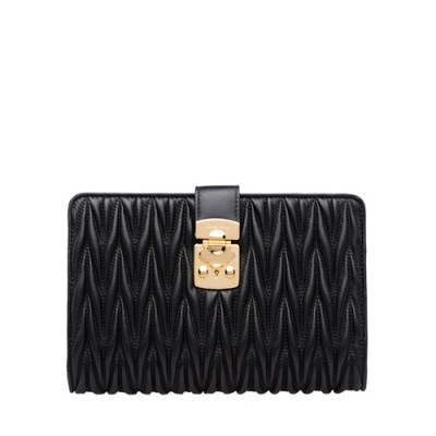 MiuMiu 2019 Matelasse Women Clutch Bag,20cm - 미우미우 2019 마틀라세 여성용 클러치백,5MD004 , MIUB0339, 20cm,블랙