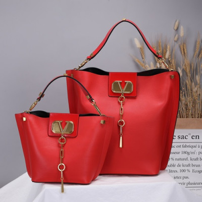 Valentino 2019 Garavani Escape Leather Tote Shoudler Shopper Bag,22/35CM - 발렌티노 2019 가라바니 이스케이프 레더 토트 숄더 쇼퍼백, VTB0554,22/35CM,레드