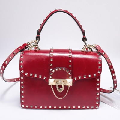 Valentino 2019  Leather Tote Shoudler Cross Bag,21CM - 발렌티노 2019 레더 토트 숄더 크로스백,VTB0570,21CM,레드