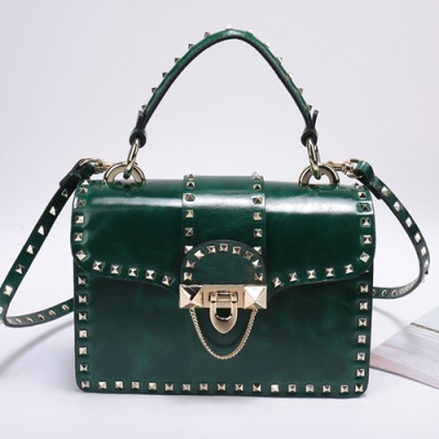 Valentino 2019  Leather Tote Shoudler Cross Bag,21CM - 발렌티노 2019 레더 토트 숄더 크로스백,VTB0571,21CM,그린