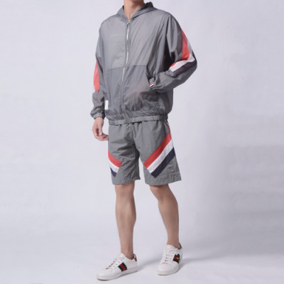 Thom Browne 2019 Mens Casual Sunscreen Windproof Jacket&Short Pants - 톰브라운 남성 캐쥬얼 자외선 차단 방풍자켓&반바지 Tho0162x.Size(m - 2xl).2컬러(그레이/화이트)
