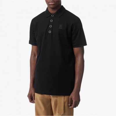 [매장판]Burberry 2019 Mens Logo Polo Cotton Short Sleeved Tshirt - 버버리 남성 로고 폴로 코튼 반팔티 Bur0846x.Size(s - xl).블랙