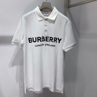 [매장판]Burberry 2019 Mens Logo Polo Cotton Short Sleeved Tshirt - 버버리 남성 로고 폴로 코튼 반팔티 Bur0847x.Size(s - xl).화이트