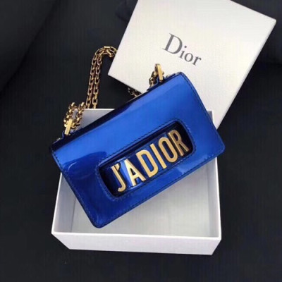 Dior 2019 J'adior Leather Mini Chain Shoulder Bag ,18CM - 디올 2019 자디올 레더 여성용 미니 체인 숄더백,DIOB0247,18CM,블루