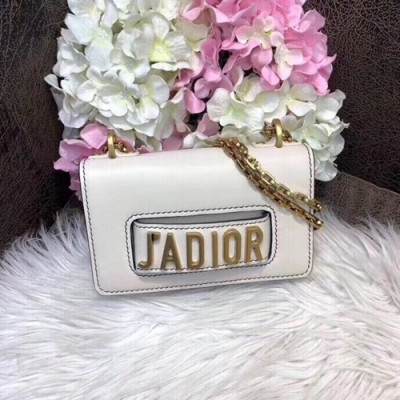 Dior 2019 J'adior Leather Mini Chain Shoulder Bag ,18CM - 디올 2019 자디올 레더 여성용 미니 체인 숄더백,DIOB0250,18CM,화이트