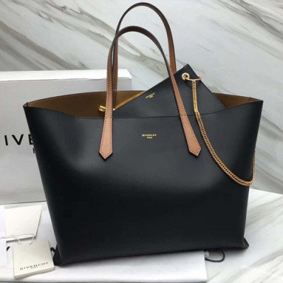 Givenchy 2019 Leather Tote Shoulder Shopper Bag,35CM - 지방시 2019 레더 토트 숄더 쇼퍼백,GVB0079,35CM,블랙