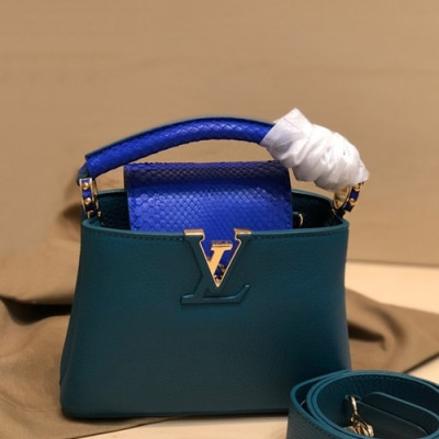 Louis Vuitton 2019 Capucines Tote Shoulder Bag,21cm - 루이비통 2019 카푸신 토트 숄더백  M96467,LOUB1424 ,21cm,블루그린