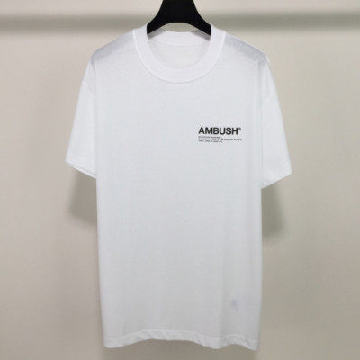 Ambush 2019  Mens Logo Cotton Short Sleeved Tshirt - 앰부시 남성 로고 코튼 반팔티 Amb0010x.Size(s - l).화이트