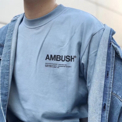 Ambush 2019  Mens Logo Cotton Short Sleeved Tshirt - 앰부시 남성 로고 코튼 반팔티 Amb0016x.Size(s - l).소라