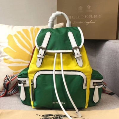 Burberry Nylon Back Pack , 33cm - 버버리 나일론 남여공용 백팩 ,BURB0302,33cm,그린+옐로우