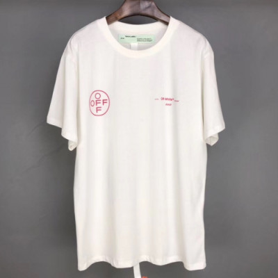 Off-white 2019 Mm/Wm Printing Logo Crew - neck Cotton Short Sleeved Oversize Tshirt - 오프화이트 남자 프린팅 로고 크루넥 코튼 오버사이즈 반팔티 Off0097x.Size(xs - l).화이트